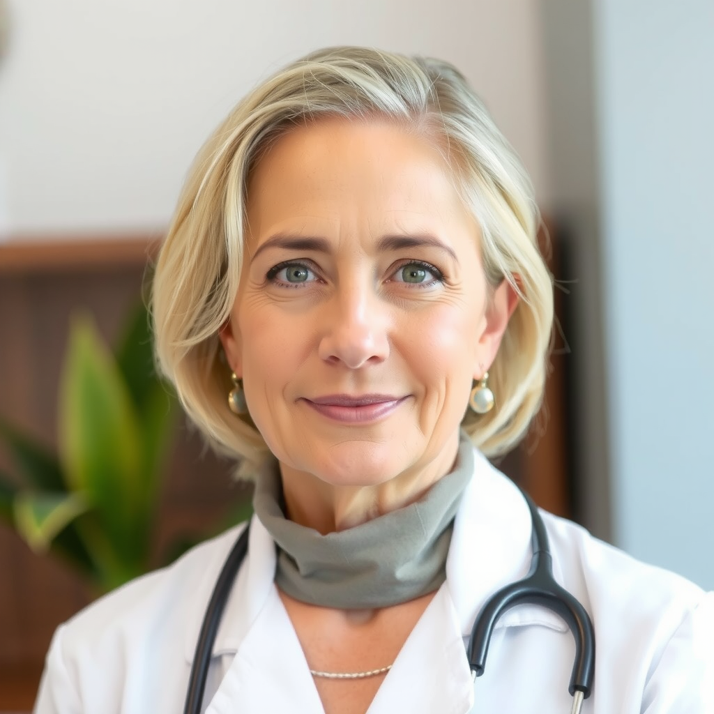 Dr. Maria Popescu, specialist în geriatrie cu experiență de 20 de ani în îngrijirea sănătății vârstnicilor